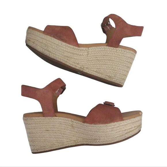 Lucky Brand Rose Naveah Suede Platform Espadrilles Sandals 7.5 - Picture 3 of 16
